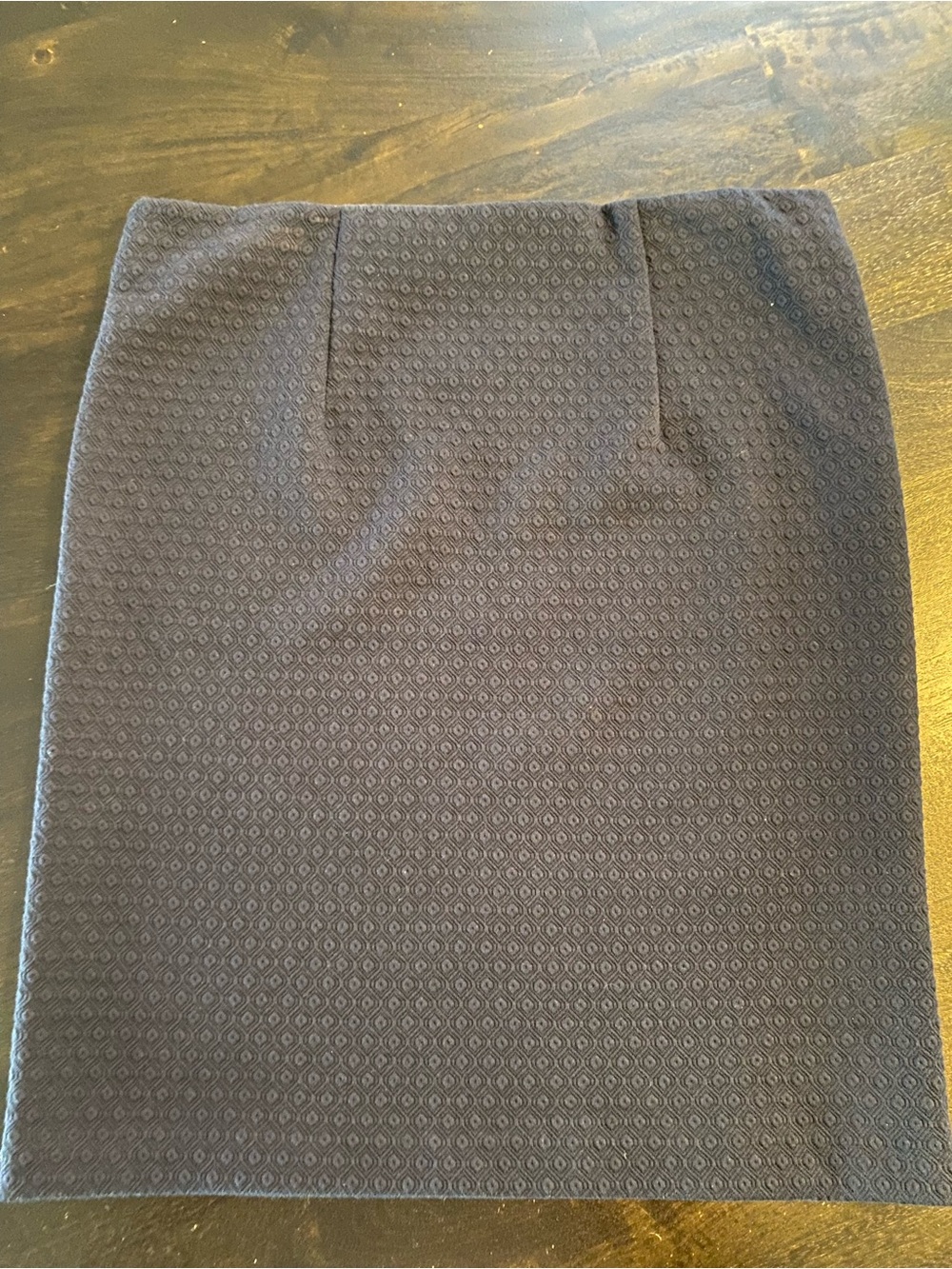 LOFT Navy Textured Pencil Skirt